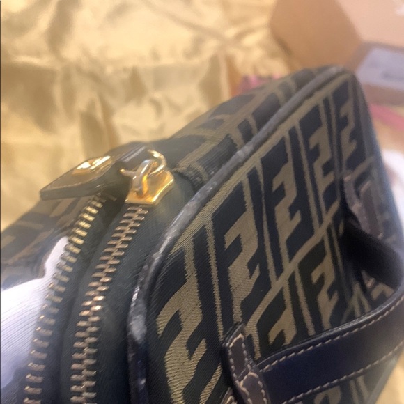 Vintage Fendi Collapsible Pouch Make-Up Toiletry Bag Rare - Picture 8 of 16